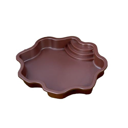 Reptile Water Bowl with Ramp, 11.81 x 5.91 x 2.20 in Terrarium Bathing Pool for Small Turtles, Tortoises, Geckos and Lizards, Deep Brown - color: Deep brown