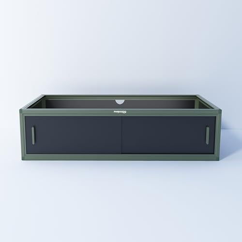 Reptile Terrarium 36" Spacer Cabinet, Snake Tank Accessories Spacer, Only for Phailozoo 50 Gallon Reptile Enclosure, Reptile & Amphibian Enclosure Terrarium Stand, 36" W X 18" D X 10" H - color: Earthy Green, size: 36x18x10 inch