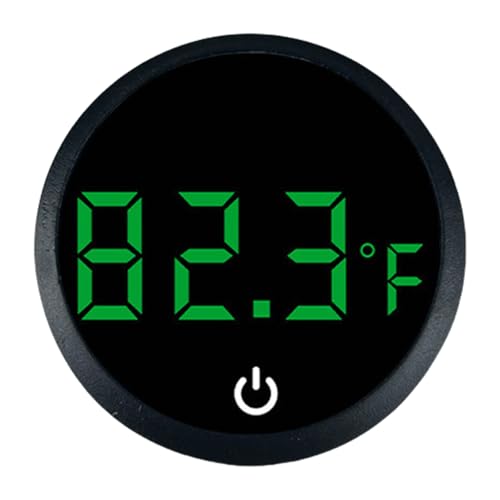 Fishtanks Digital Thermometers LED Display Accurate Temperature Gauge for Reptiles Tanks Wth Stick on Rechargeable Design LED Display Thermometers - color: Black Celsius