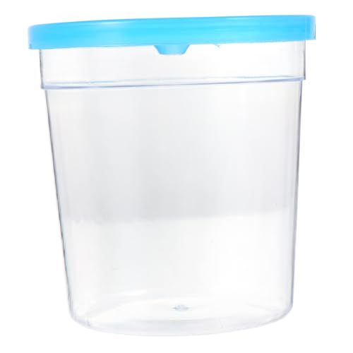 Hemoton Transparent Reptile Feeding Box with Lid Mini Insect Cup for Tortoise Betta and Frogs Safe Durable Container for Pets and Easy Feeding