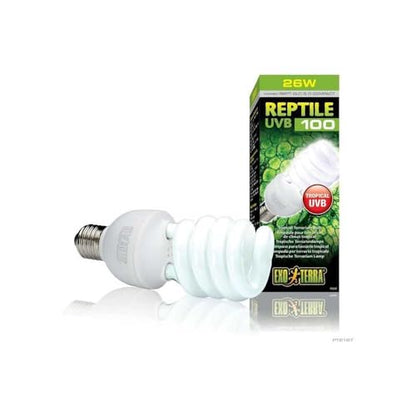 Exo Terra Repti-Glo 5.0 Compact Fluorescent Tropical Reptile Terrarium Lamp, 26-watt