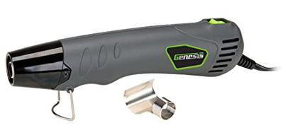Genesis Compact Corded Electric 350W Heat Gun 662F with Curved Reflector Nozzle and 6ft. Power Cord for Crafts, Embossing, Paint Stripping, Shrink Wrap, and Heat Shrink Tube (GHG350) - size: Mini Heat Gun