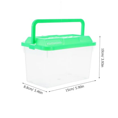 HEMOTON Desktop Handheld Portable Aquarium for Fish Turtles and Hamsters Pet Transport Box for Travel Versatile and Easy to Fish Tank Design