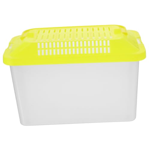 FRCOLOR 2pcs Travel Size Turtle Tank Reptile Feeding Tank Plastic Aquarium Cage Breeding Box - color: Multix2pcs, size: 15x11cmx2pcs