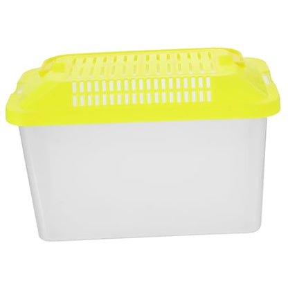 FRCOLOR 2pcs Travel Size Turtle Tank Reptile Feeding Tank Plastic Aquarium Cage Breeding Box - color: Multix2pcs, size: 15x11cmx2pcs