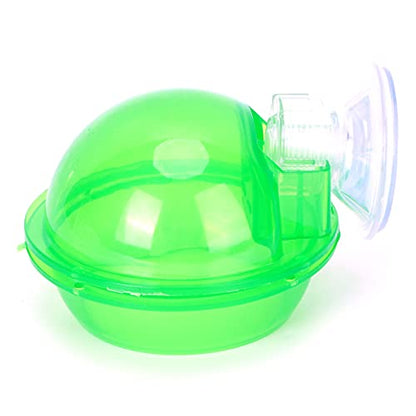 Pssopp Suction Cup Reptile Feeder with Easy Release Knob and Escape Proof Design for Geckos Snakes Lizards Spiders Live Fodder Container Feeder Dish