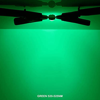 CHANZON 10 pcs High Power Led Chip 5W Green | (600mA - 700mA / DC 6V - 7V / 5 Watt) Super Bright Intensity SMD COB Light Emitter Components Diode Bulb Beads DIY Lighting - color: G) Green