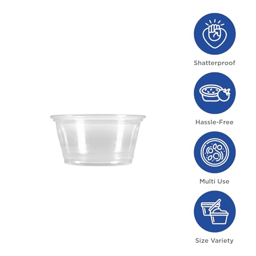 Karat FP-P200-PP 2 oz. PP Portion Cups - Clear (Case of 2500) - color: Clear