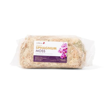 Premium Organic Sphagnum Moss, Orchid Moss - 2 Quarts (When Hydrated) - style: 2 Quarts
