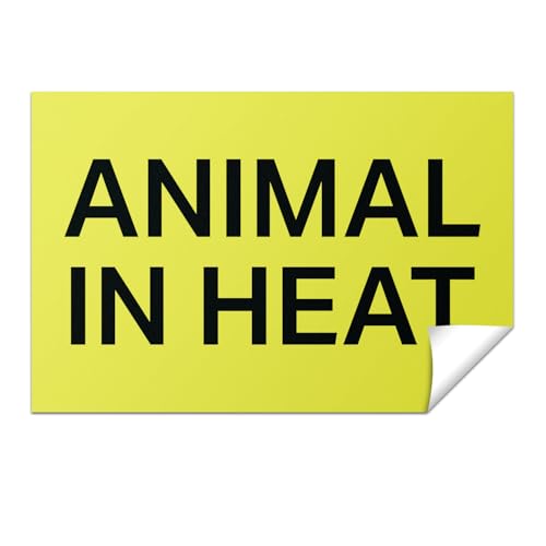 1.5 inch - Animal in Heat Labels (Fluorescent Yellow/Black, 600 Labels) Animal in Heat Stickers for Animal Breeders or Veterinary Offices - size: 600 Stickers