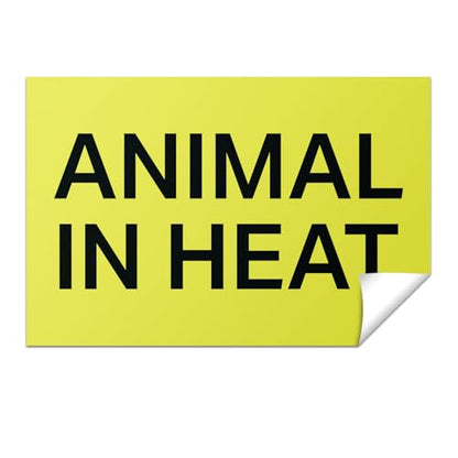 1.5 inch - Animal in Heat Labels (Fluorescent Yellow/Black, 600 Labels) Animal in Heat Stickers for Animal Breeders or Veterinary Offices - size: 600 Stickers