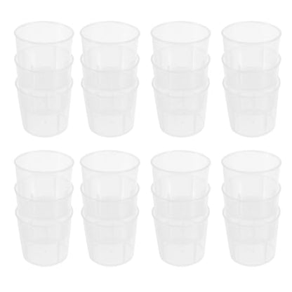 UKCOCO 100 Pcs Reptile Feeding Measuring Cups White Sturdy Plastic Multi-Functional Portion Control Containers for Lizard and Gecko Food Storage