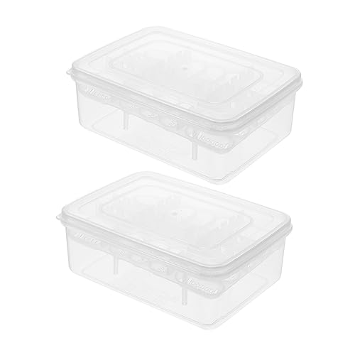 BESPORTBLE Reptile Breeders Kit 2pcs 16 Compartment Incubation Trays for Eggs Unbreakable Plastic