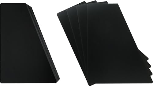 (100) 12" Record Divider Cards - SLOPED Full Cut - Black, Economical 30mil - 12" x 14 1/4" - #12NS14BK30DI