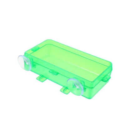 Abaodam Escape Prevention Reptile Feeder Bowl Multi-Function Food and Water Bowl Gecko Tank Accessory Chameleon and Bearded Dragon Feeder Easy to Clean and Detachable Design - color: Light Green, size: 9.00X6.00X3.50CM