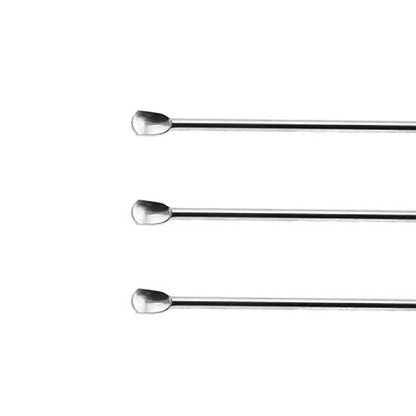 1 Set Stainless Steel Micro Lab Sampling Scoop Spatulas Combination Reagent Spoon Laboratory Supplies (Pack of 4)