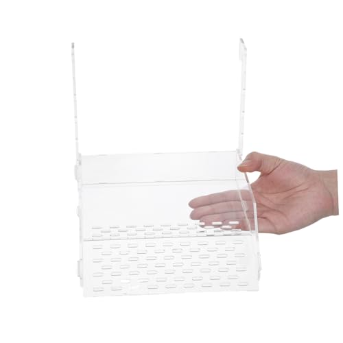 Kichvoe Large Acrylic Hanging Turtle Basking Platform Ramp for Aquarium Tanks, Floating Dock for Aquatic Turtles, 7.3x6.9x6.3in, Suitable for Reptile Terrarium Bowls