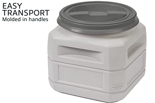 Mighty Tuff Airtight Dog Food Storage Container – 6 Gal, up to 24 lb Capacity – Cat and Dog Food Container with Twist Lid & Handles – BPA-Free, Made in USA - size: 6 Gal/ 24 Lbs