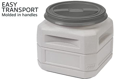 Mighty Tuff Airtight Dog Food Storage Container – 6 Gal, up to 24 lb Capacity – Cat and Dog Food Container with Twist Lid & Handles – BPA-Free, Made in USA - size: 6 Gal/ 24 Lbs