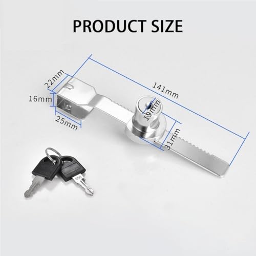 Sliding Glass Door Lock, 2 Pcs Display Case Lock, Sliding Glass Door Ratchet