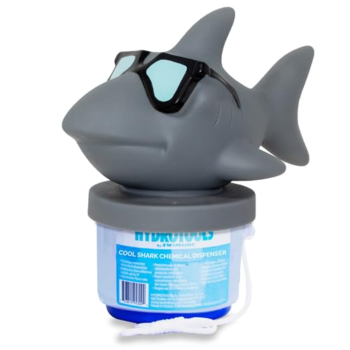 SWIMLINE HYDROTOOLS 87271 Shark Large Capacity Pool & Spa Chemical Dispenser | Compatible With Bromine & Chlorine Supports 1-3’’ Tablets | Adjustable For Customizable Flow Rate | Cost Effective - color: Cool Shark