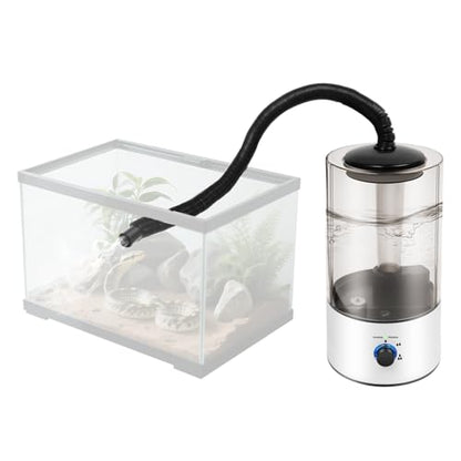 Reptiles Fogger Humidifier, Ultra Quiet 4 Liter Tank, 3 Adjustable Mist Levels Auto Shut-Off Amphibians Humidifier for Homes and Pet Stores