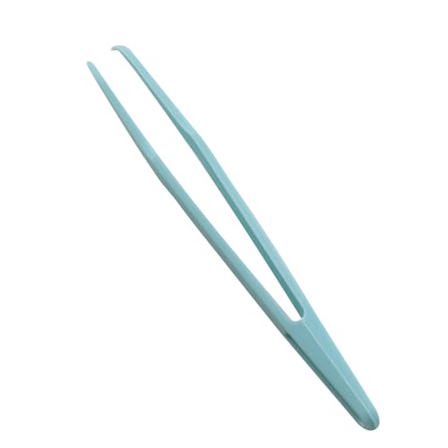 JCBIZ 24PCS 120MM Elbow DIY Plastic Notebook Tweezers Blue Sticker Stationery Toy Clips for Bead Craft Sticker Application Reptile Feeding