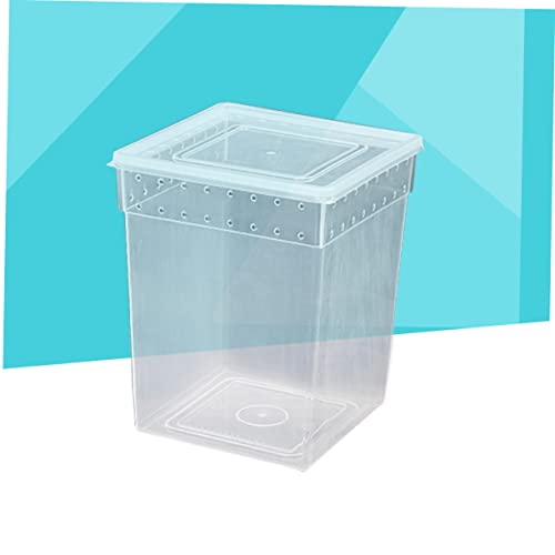 BESPORTBLE Reptile Feeding Container Transparent Breeding Box for Spider Lizard and Tree Pets Ventilated Design Lightweight Easy Assembly Secure Buckles for Safe Transport and Quarantine