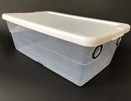 Vented Vivarium Enclosure 6 Quart Terrarium Container for Reptiles, Isopods & Inveretebrates - color: White Lid
