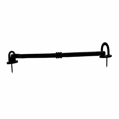Renovators Supply Manufacturing 11 in. Black Wrought Iron Door Lock Latch/Gate Latch with Mounting Hardware - size: 11-inch