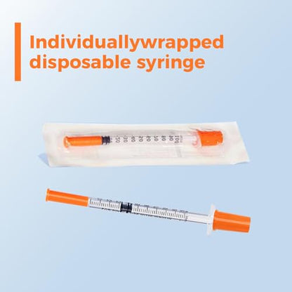 1ml/cc 29G 1/2" Syringes with Needle, 100 Pack - style: 1ml/cc 29G 1/2"