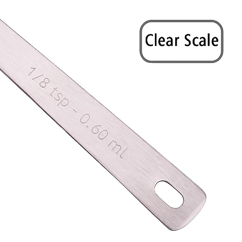 1PCS 1/8tsp(0.6ml) Tiny Measuring Spoon, Small Teaspoon for Tiny Amounts | High Precision, Food-Grade Stainless Steel, ‌Rust-Free, Dishwasher-Safe, Easy-Read Markings, Multi-Purpose, Sturdy & Durable - size: 1/8tsp|0.6ml
