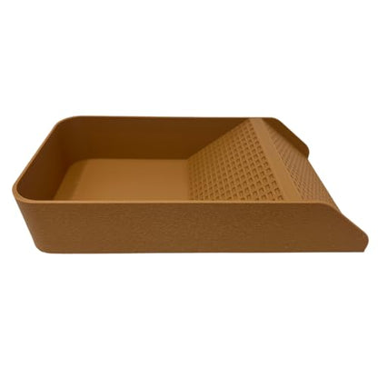 Hermit Crab, Lizard, Turtle, Amphibian XL Watering Pool | Platform Pool Accessory with Access Ramp for Pet Habitats | 9.75" x 5" | Made in USA (X-Large) (Salt Only, Tan) - color: Salt Only, Tan