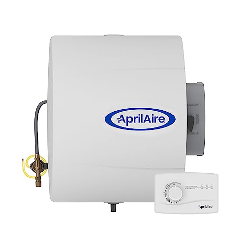 AprilAire 400M Whole-House Humidifier, Manual Water Saver Furnace Humidifier, Large Capacity Whole-House Humidifier for Homes up to 5,000 Sq. Ft., White - style: Humidifier