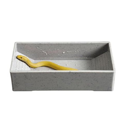 Tortoise Soaking Tray Non-Slip Bathing Pool | Reptile Food Water Bowl for Geckos Snakes Pets Habitat Aquarium Terrarium Outdoor
