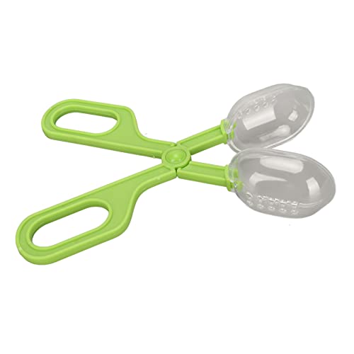 GLOGLOW Nan Reptile Feeding Clamp, ABS Poop Tongs Cleaning Tool for Tortoise Lizard Spider, Perfect for Clean Up in Aquariums and Terrariums Crawler Breeding Tools, Reptile Hatching (Green) - color: Green