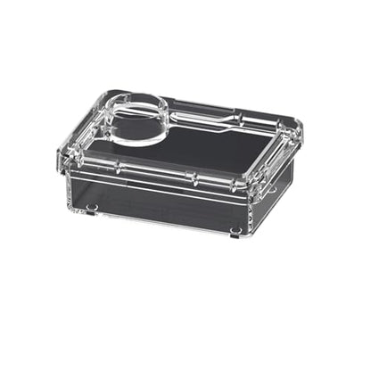 LEBETE Transparents Reptiles Feeder Bowl Escape Reptiles Food Container for Lizards Turtles and Small Pet Easy to Clean - color: White, size: 7.5x5.5x3cm