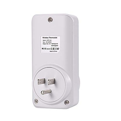 DIGITEN WTC100 Wireless Thermostat Outlet Digital Temperature Controller Plug-in Thermostat Cooling&Heating Remote Control Build-in Temp Sensor Greenhouse Thermostat Reptile Temperature Controller