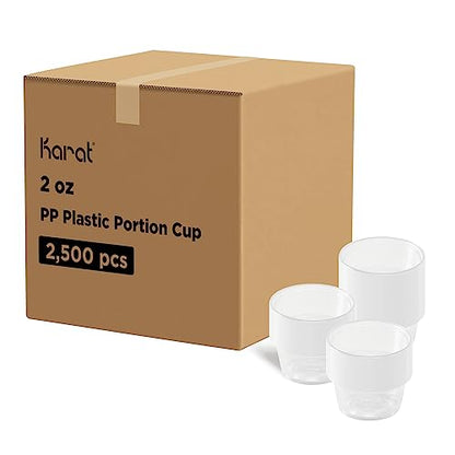 Karat FP-P200-PP 2 oz. PP Portion Cups - Clear (Case of 2500) - color: Clear