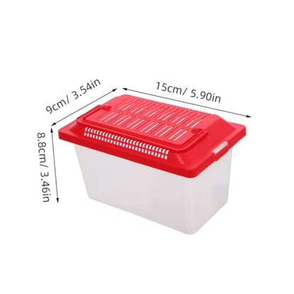 Portable Transparent Turtle Feeding Box Lightweight Leakproof Aquatic Habitat for Reptiles and Crabs Travel Container for Outdoor Adventures and Pet Observation