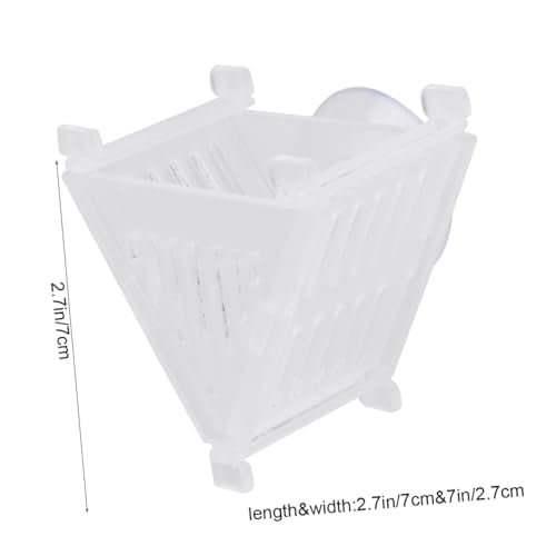 Luxshiny Automatic Aquarium Feeder Red Feeding Cup Acrylic Shrimp Feeder Tool for Fish Tanks Red Worm Food Dish, Suitable for Aquatic Pets and Shrimp Feeding