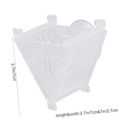 Luxshiny Automatic Aquarium Feeder Red Feeding Cup Acrylic Shrimp Feeder Tool for Fish Tanks Red Worm Food Dish, Suitable for Aquatic Pets and Shrimp Feeding