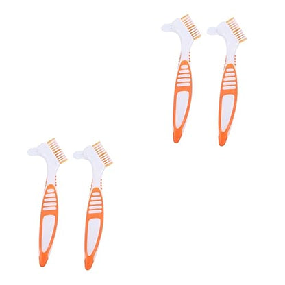 Mipcase 4pcs Turtle Shell Cleaning Brush Double-Sided Portable Reptile Tank Supplies - color: Multix2pcs, size: 16x5cmx2pcs