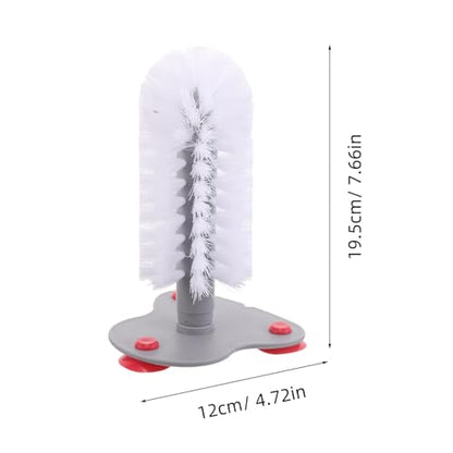 DOITOOL Turtle Back Brush with Suction Cup Turtle Shell Cleaning Scrub Brush for Aquarium Tanks Red Suction Holder Reptile Health Care Tool for Tortoises