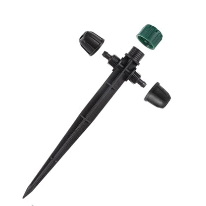 30 Pcs Drip Irrigation Emitters for 1/4" Drip Tubing,360 Adjustable | Double-headed Automatic Irrigation Drippers on 6.5" Arrow Stake for Garden Lawn 1/4" Drip Watering System - style: 30Pcs Irrigation Drippers