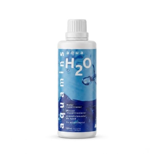 Aqua H2O Aquarium Water Conditioner - 100ml / 3.38 fl oz - Supports Fish Protective Coat & Natural Well-Being - Safe for Freshwater & Saltwater Tanks - size: 100ml/3.38fl oz