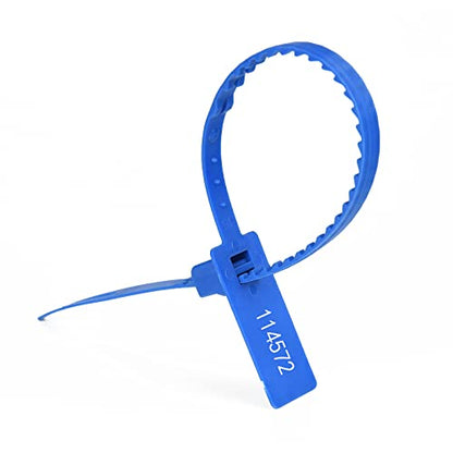Heavy Duty Plastic Security Seal - Self Locking, Tamper Evident, Truck Trailer Seals (337 mm, Blue, 100 PCS) - color: Blue, size: 100 PCS