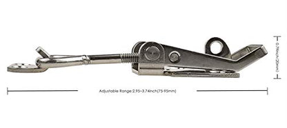 Adjustable Latch Buckle Cabinet Boxes Lever Handle Toggle Catch Latch Lock,Silver,Adjustable Range:75-95mm,2 Pcs - size: 1S,Range:75-95mm