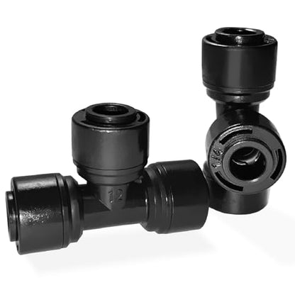 20 Pack Quick Connect 1/4" Drip Irrigation Tee Connectors, Universal Tee Fitting for 1/4 Inch Irrigation Tubing, Leak Free Fittings for Sprinkler or Drip Irrigation System - size: 20PCS Tee Connectors