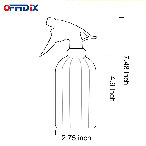 Spray Bottle, Pressure Watering Can, Handheld Spray Bottles, Outdoor Indoor Plant Mister, 0.4L/13.5oz Glass Water Spray Bottle for Garden, Plants, Cleaning, Hairdressing (Clear) - color: H-Clear